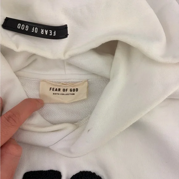 Fear of God Cream Hoodie Large - Picture 3 of 3